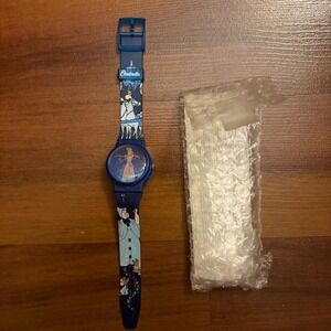 Disney Cinderella Blue Watch with Character Graphics Quartz Movement
